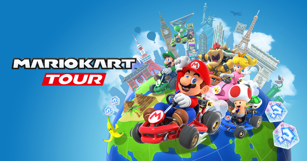 Section's illustration on the best mobile multiplayer games between friends mario kart tour