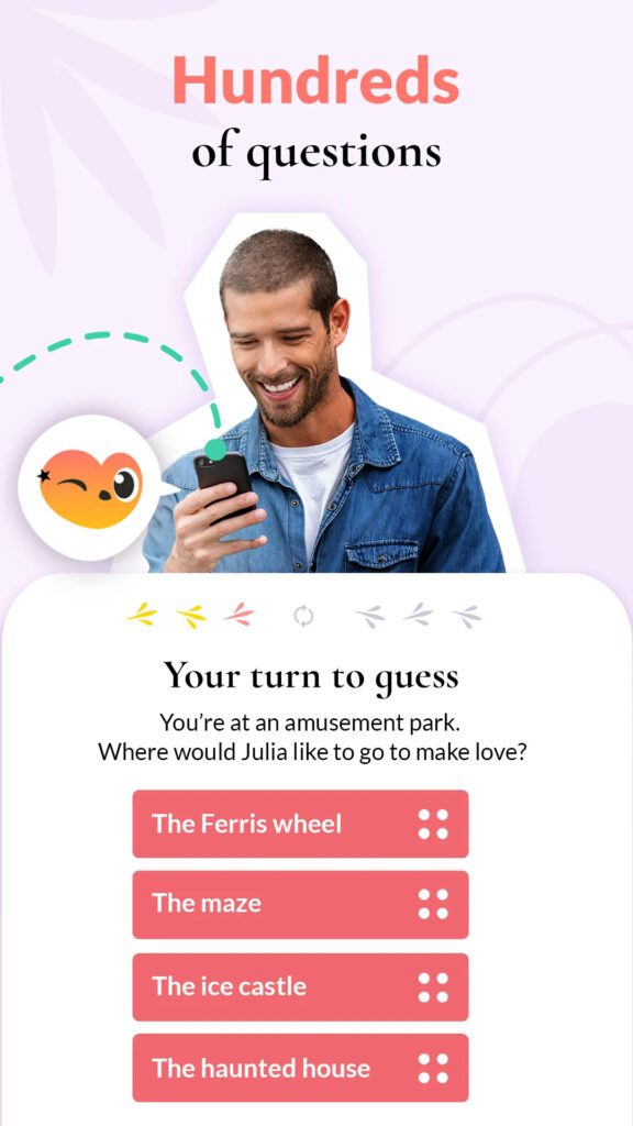 Guess what your partner answers to the couple quiz with the LovBirdz application and its fun questions to ask your boyfriend