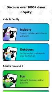 Screenshot of truth or dare different game modes to play